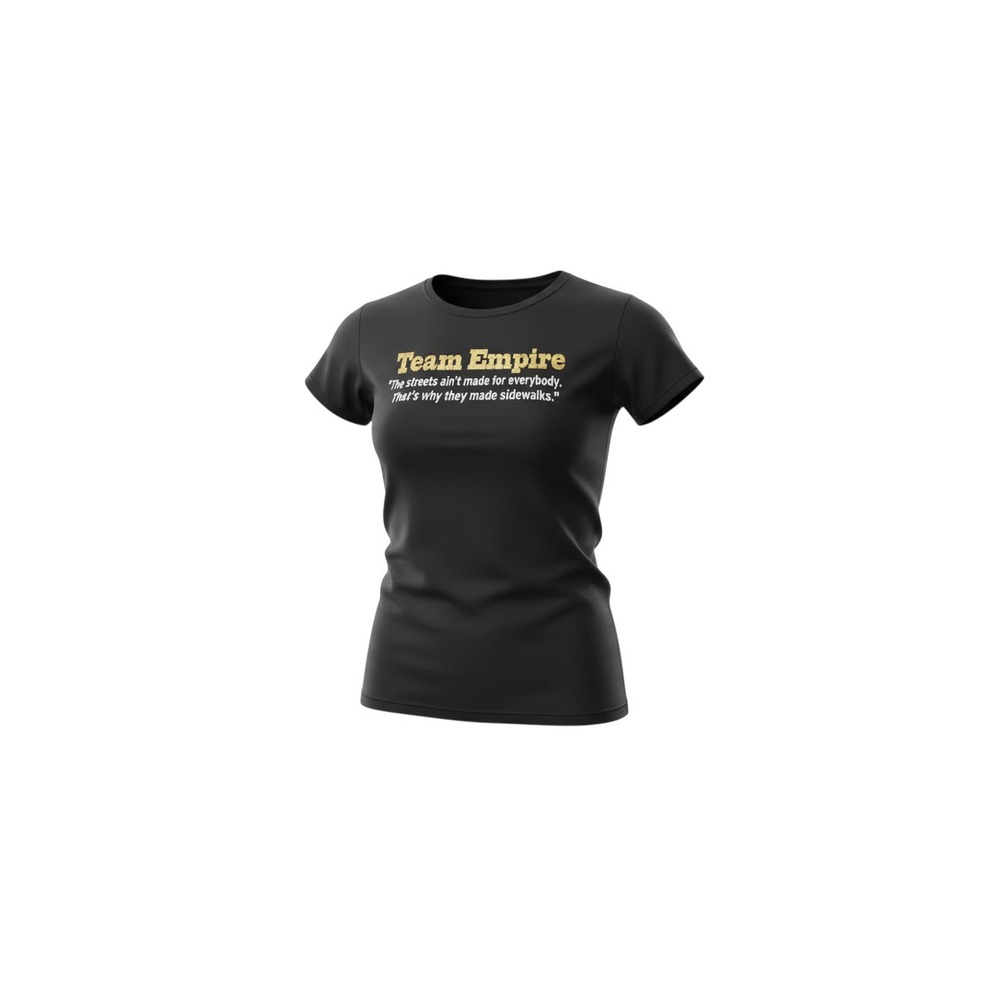 Popular Sports Graphic Tee Womens M Black Team Empire Quote Short Sleeve RC-6150
